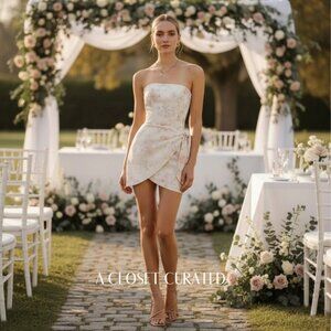 Anthropologie V. Chapman Nasturtium Mini Dress 8 Ivory NWT